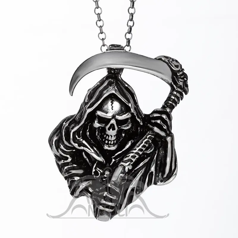 924 Sterling Silver Oxidized Grim Reaper Necklace for Men Angel of Death Locket Jewelry Fashion Accessory Gift Classic Modern
924 Sterling Silver Oxidized Grim Reaper Necklace for Men Angel of Death Locket Jewelry Fashion Accessory Gift Classic Modern