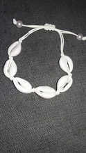 Pulsera de conchas con cuentas de punto para mujer, joyería Bohemia, accesorios de perlas naturales, brazaletes de cuerda, tamaño Adj