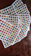 Pegatinas de papel de álbum de recortes, decoración de estrellas de cinco puntas, sello colorido, suministros de papelería para escuela y oficina, 10/880 Uds.