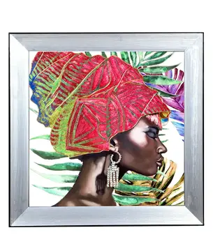 Canvas Painting Glazed Wooden Silver Painted Framed Colorful Black
Canvas Painting Glazed Wooden Silver Painted Framed Colorful Black