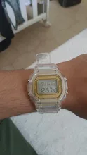 Reloj deportivo Digital para hombre y mujer, cronógrafo de pulsera transparente, informal, dorado, regalo para amantes, para niños y mujeres
