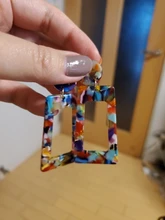 Pendientes de Clip para mujer, aretes de leopardo acrílico largo cuadrado geométrico circular sin Piercing, Clips para las orejas