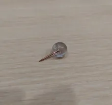 100 unids/caja Metal, acrílico, mapa alfileres cabeza acrílico con acero punto corcho JUNTA DE SEGURIDAD DE Thumbtack DE LA ESCUELA DE LA OFICINA