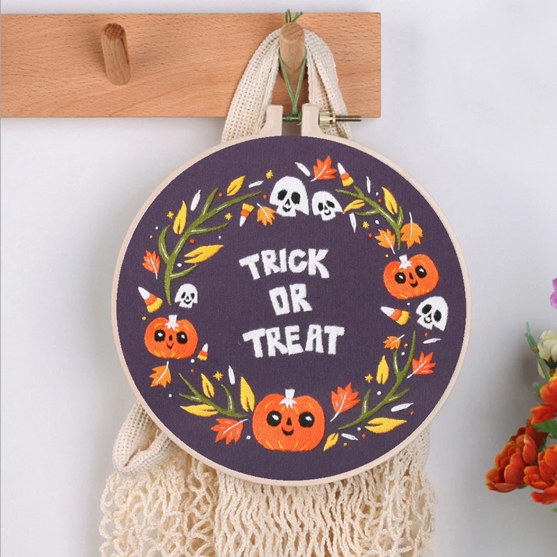 Embroidery Kit Halloween Embroidery Designs Embroidery Hoop Embroidery Threads Contains Materials and Tool DIY Kit Craft Gift(D)
Embroidery Kit Halloween Embroidery Designs Embroidery Hoop Embroidery Threads Contains Materials and Tool DIY Kit Craft Gift(D)