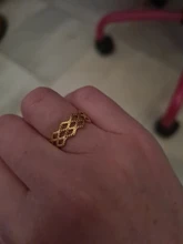 Anillo de oro euroamericano para mujer, anillos de acero inoxidable, anillos abiertos para mujer, joyería de cadena de acero inoxidable