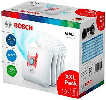 Bosch BBZ16GALL 16 x PowerProtect Vacuum Cleaner Bags with Locking Suitable for all Series Except BSG8, BSN1, White
Bosch BBZ16GALL 16 x PowerProtect Vacuum Cleaner Bags with Locking Suitable for all Series Except BSG8, BSN1, White