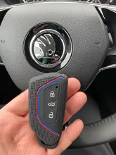 Funda de silicona con soporte para llave inteligente, 8 Mk8 para Volkswagen Golf, Skoda Octavia 8 grupo VAG, Seat Leon 2020 2021