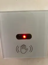 SMATRUL-Interruptor de luz de pared inteligente con Sensor infrarrojo, Panel de pantalla de vidrio, sin línea de fuego, fuente de alimentación de 220V, 10A, UE, Reino Unido