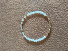 Pulsera elástica de 27 colores para mujer, brazalete pequeño de oro plateado, cuadrado, acrílico, facetas de hematita, cuentas de cristal, BC324