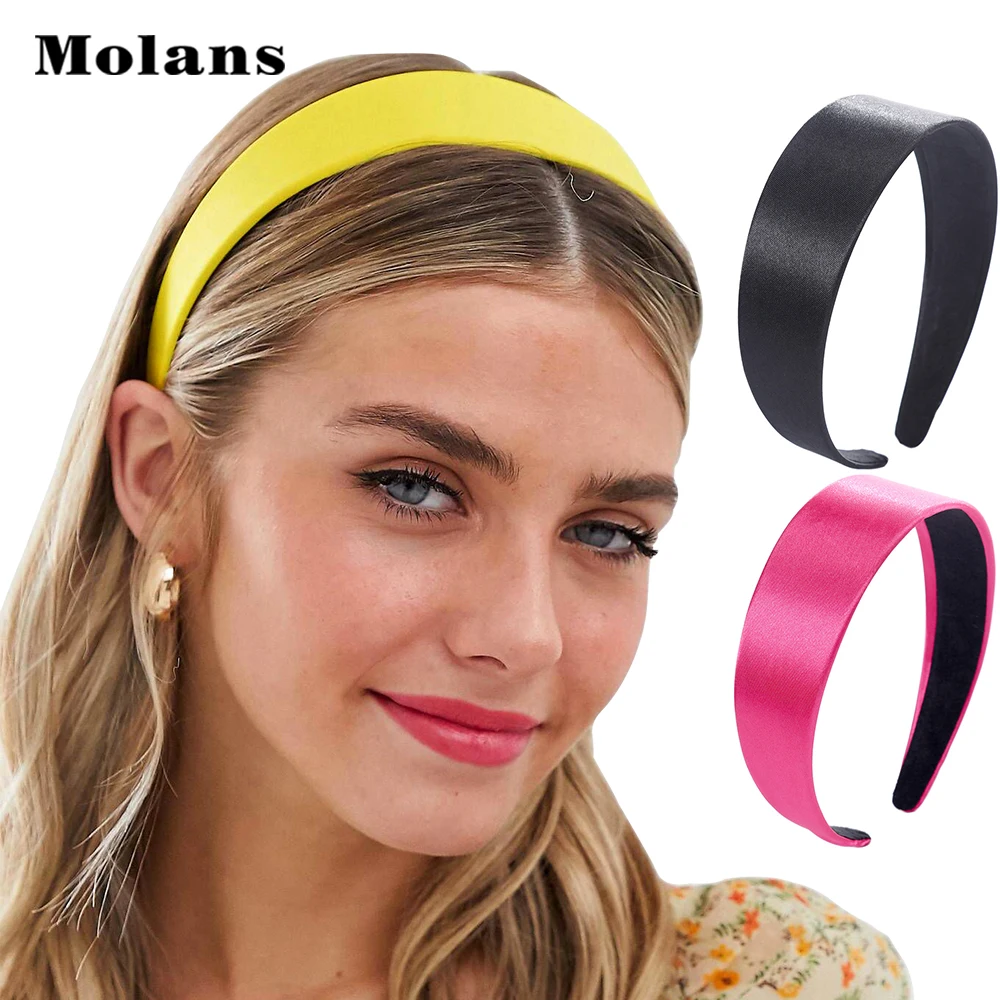 MOLANS Do It Yourself атласные Твердые обруч для волос женская Чистящая Щетка повязка на