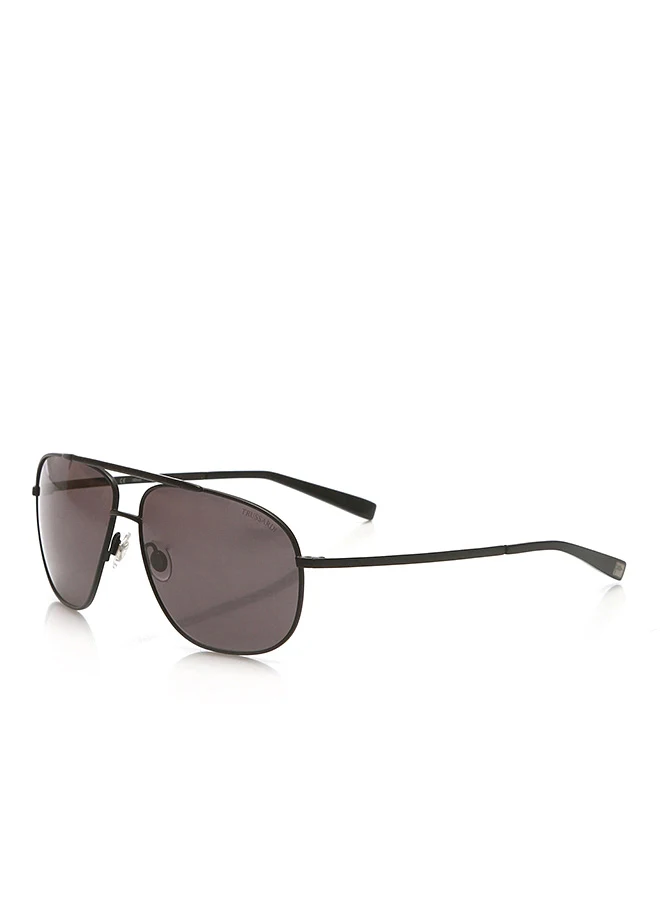 

Men's sunglasses trs 129 14 bk metal black organic square square 61-13-140 trussardi