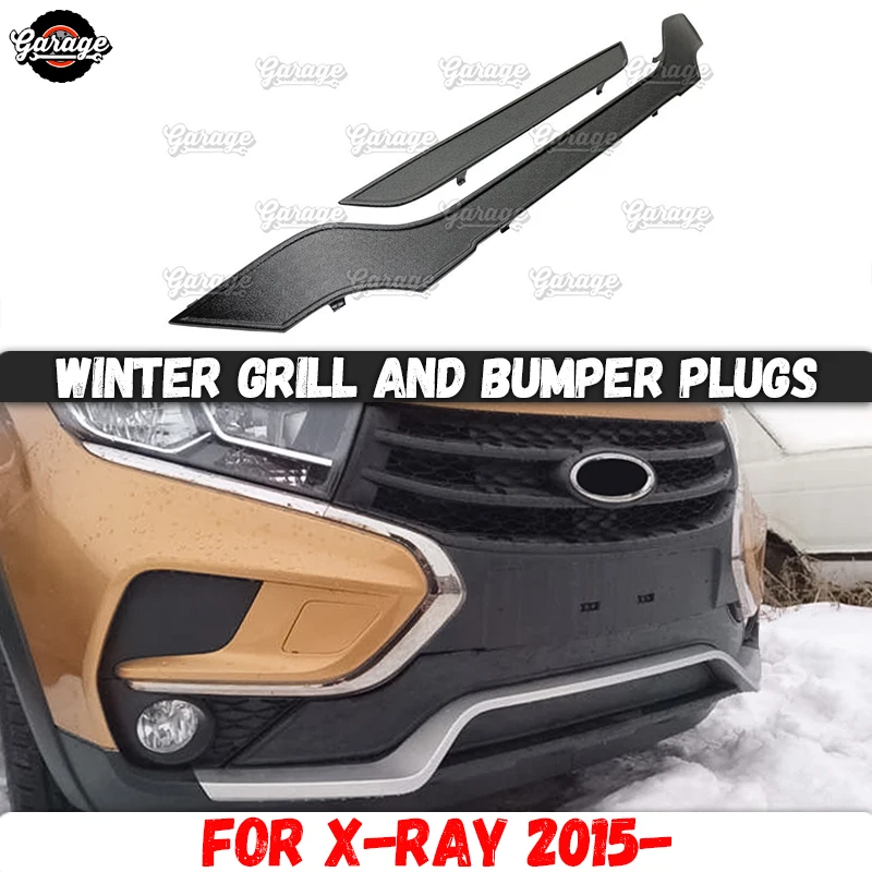 

Winter caps case for Lada X-Ray 2015- on radiator grill and bumper ABS plastic covers protective car styling tuning