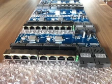 10/100/1000M Gigabit Ethernet de fibra óptica convertidor de medios impresos 8 RJ45 UTP y 2 puerto de fibra óptica SC placa PCB 3KM 6 piezas