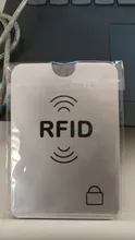 Funda de aluminio con bloqueo NFC para tarjetas de Anti RFID, funda con tarjetero, protección antirrobo para billetera plateada