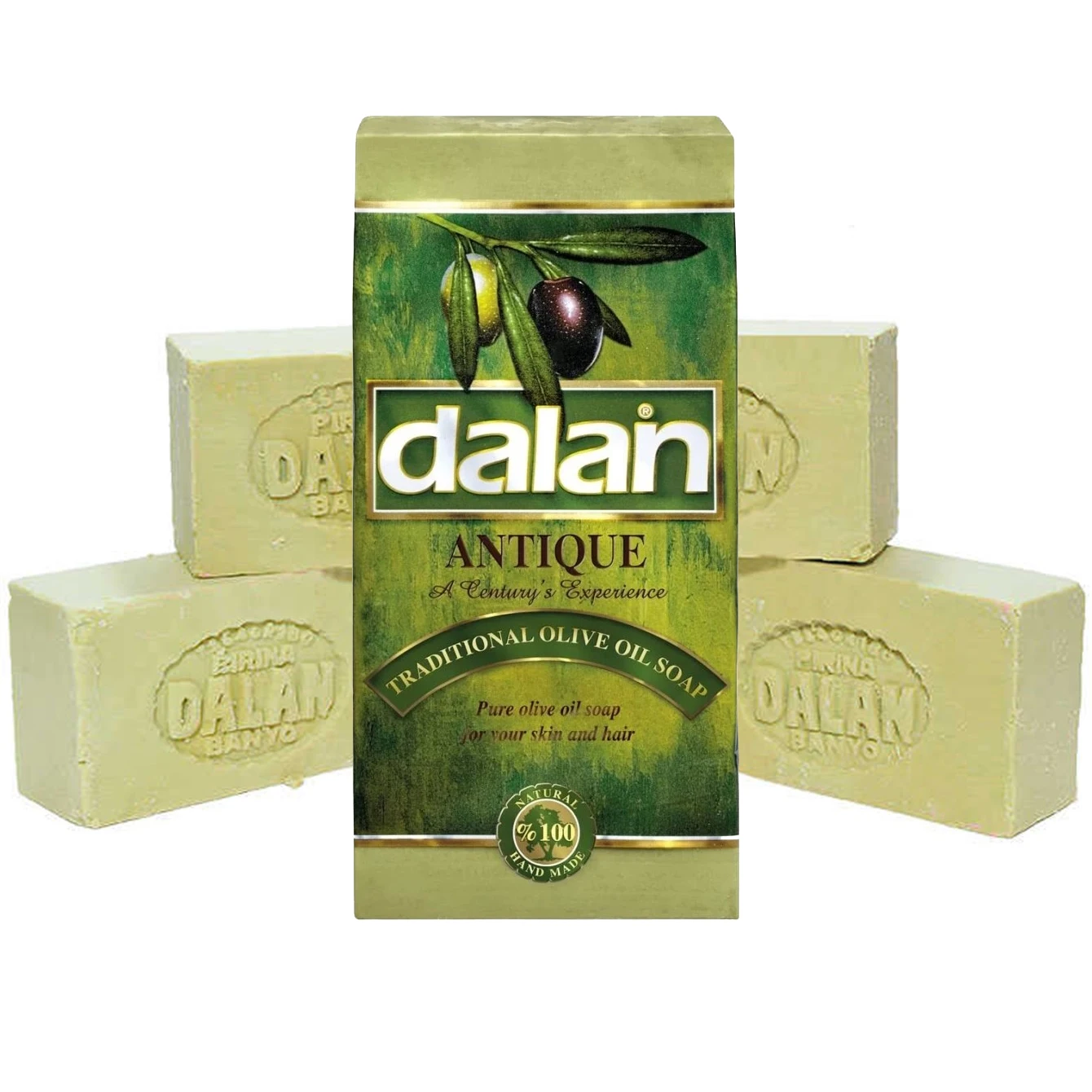 

100% Natural Aleppo Olive Oil Soap Handmade Traditional 180gr 1 Pcs For All Skin Body and Hair Moisturying Anti Acne Antiseptic