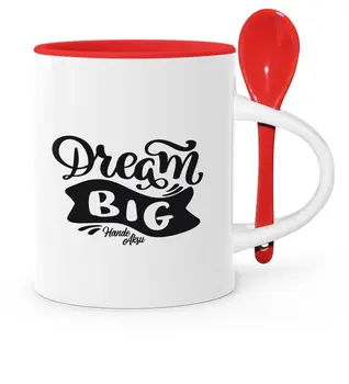 Personalized Big Think Notlu Red Spoon Mug Cup 
Personalized Big Think Notlu Red Spoon Mug Cup