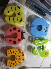 10 unids/lote niños bebé de dibujos animados de animales Jammers para protecciones de borde de esquina tapón de la puerta de bloqueo bebé seguridad Protector de dedos lindo