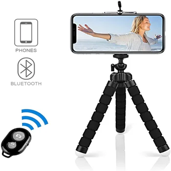 Mobile tripod, Adaptable, Flexible, 360 ° rotation, 5.5 "phones, support with Bluetooth remote Control, tripod for iOS An
Mobile tripod, Adaptable, Flexible, 360 ° rotation, 5.5 "phones, support with Bluetooth remote Control, tripod for iOS An
