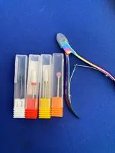 Broca para manicura arcoíris diamante fresa colorida fresa para herramientas de manicura pedicura eléctrica accesorios para uñas