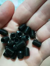 10/50 Uds M2 M2.5 M3 M3.5 M4 M5 M6 M8 DIN916 Grado negro 12,9 aleación hexagonal de acero hexágono Allen taza punto comida tornillo perno