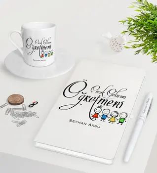 Personalized Child Development Teacher White Notebook Pen Turkish coffee Cup Seti-2
Personalized Child Development Teacher White Notebook Pen Turkish coffee Cup Seti-2