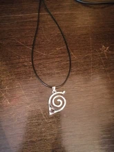Collar con colgante de doble banda para hombre y mujer, nuevo colgante de moda, signo Konoha, venta al por mayor y al por menor