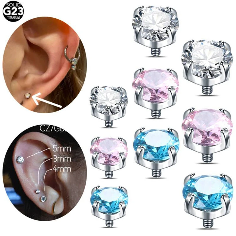 1Pc Titanium Microdermal Piercing Labret Lip Stud Sexy Curved Barbell Internally Threaded Prong Set Gem Ends Industrial Pircing
1Pc Titanium Microdermal Piercing Labret Lip Stud Sexy Curved Barbell Internally Threaded Prong Set Gem Ends Industrial Pircing