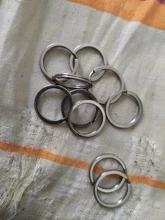 LLavero de Acero inoxidable plano para hombre y mujer, llavero de 20MM, 25MM, 28MM, 10 unidades por paquete