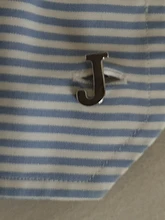 Latón de calidad de Color de plata letra 26 A-Z cartas gemelos hombre franceses camisa gemelos para hombre gemelos bouton manchette