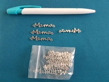 WYSIWYG 20pcs 37x8mm palabra mamá conector colgantes joyería mamá conector colgantes encanto mamá conector