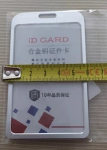 1PC de aleación de aluminio titular de la tarjeta de identificación titular de Metal Vertical ID caso accesorios para enfermeras