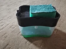 Soap-Pump-Dispenser Container Soap-Organizer Sponge-Holder Kitchen-Cleaner with Manual-Press