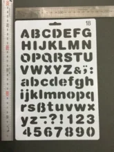 Plantillas de dibujo de números y letras surtidos, conjunto de plantillas para manualidades, diario, álbum de fotos, recortes, proyectos de arte, 4 Uds. Estilos surtidos