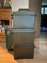 Caja de plástico para munición caja de almacenamiento estilo militar, ligera, de alta resistencia, accesorio para munición, caja de almacenamiento táctica, caja de balas