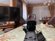 Mira telescópica de 20mm para caza, óptica holográfica de punto rojo, reflejo de mira, 4 retículas, mira táctica, colimador