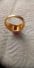 FDLK Vintage de la familia real de cristal Natural anillo con cristal azul de Color oro boda anillo, anillo de los hombres tallas 7 8 9 10 11 12 13 14