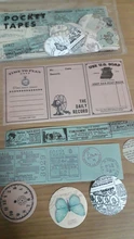 Mr.paper, 4 diseños, 40 unidades por lote, pegatinas Vintage de raya Simple de bolsillo, cinta decorativa, pegatinas para Scrapbooking, Bullet, diario, Deco