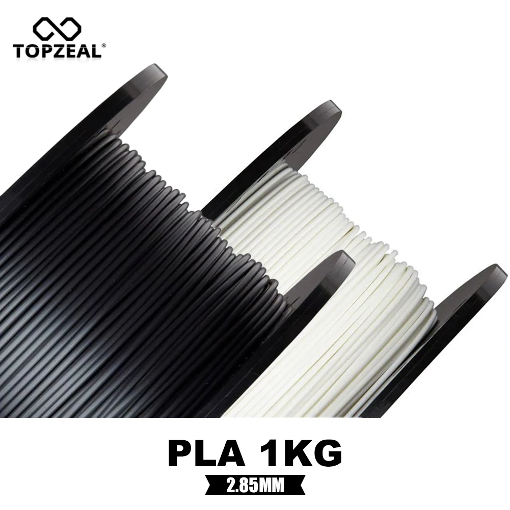 

TOPZEAL 3D Printer PLA Filament 2.85mm 1KG/2.2lbs Dimensional Accuracy +/-0.02mm 3D Printing Material for RepRap