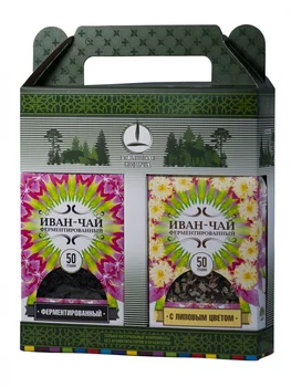 Set of tea емельяновская biofactory "Ivan-tea", fermented, with lime color, 2 х50 gr
Set of tea емельяновская biofactory "Ivan-tea", fermented, with lime color, 2 х50 gr
