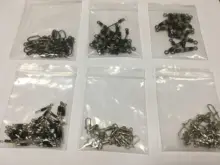 DNDYUJU-anillos giratorios de rodamiento de bolas, ganchos conectores de pesca, enlace rápido, 50 Uds.