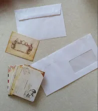 Nuevo Vintage Sobres de papel de estilo Antigua carta regalo de bloc, paquete de la Escuela de la Oficina de Mini sobres de tarjeta de papel sobres 12 unids/set