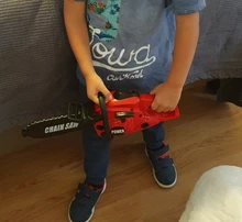 Motosierra eléctrica giratoria con sonido realista para niños, herramientas de reparación de simulación eléctrica, juguetes para juego de imitación, el mejor regalo