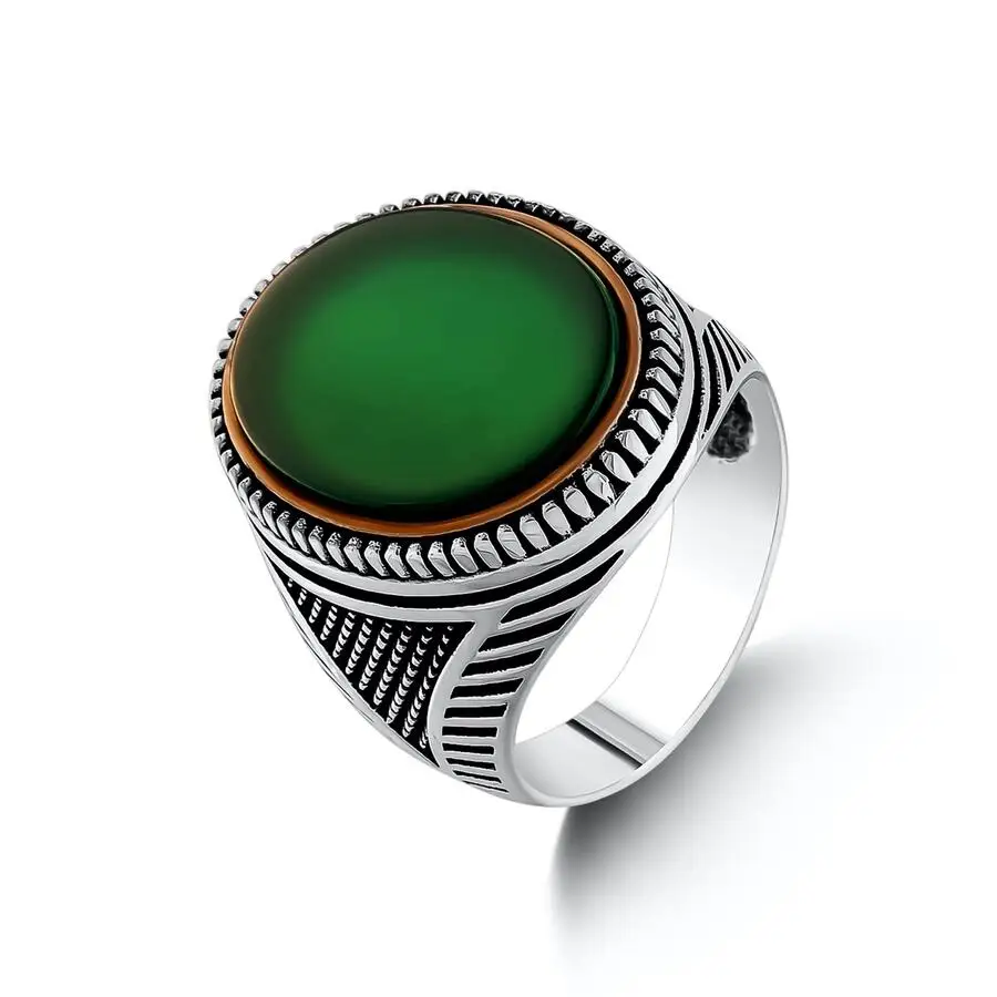 New Authentic Sterling Silver Antique Turkish Green Agate Stone Oval Master Hand Ring Men's Rustic Hallmarked Male Jewelry
New Authentic Sterling Silver Antique Turkish Green Agate Stone Oval Master Hand Ring Men's Rustic Hallmarked Male Jewelry