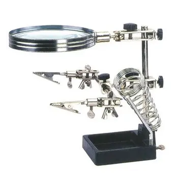 Support with special handsfree magnifier for electronics and Hobby + welder support + welded support
Support with special handsfree magnifier for electronics and Hobby + welder support + welded support