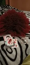 Afro corto rizado pelucas con flequillo para las mujeres negras rubia marrón Cosplay sintético Africana pelucas resistente al calor Lizzy