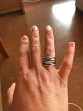 Anillos de dedo en capas Vintage para mujer, cadenas grandes ajustables bohemias, anillos de apertura irregulares, joyería, Color plata, 1 ud.