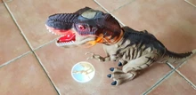 Juguete eléctrico de dinosaurios para caminar, para poner huevos juguete mecánico de gran tamaño, Robot con sonido ligero