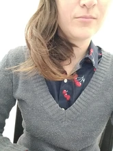 Dioufond-blusas con cerezas para mujer, camisa de manga larga con cuello vuelto, blusa Floral de talla grande 5XL, Camisa de algodón Vintage