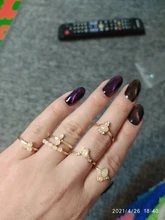 Tocona, 17 unids/set de lujo de cristal claro piedra conjuntos de anillos de boda para hombres y mujeres de la gota de agua flores el sol Geoemtric de joyería 8920