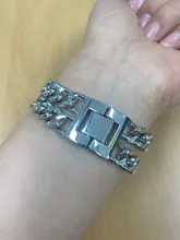 Correa de acero inoxidable para Apple Watch SE 6 5 4, banda de 40mm y 44mm, pulsera de eslabones de Metal para iwatch Series 1, 2, 3, 42mm y 38mm